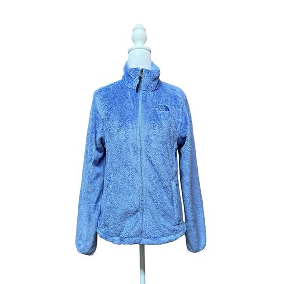 The North Face Sz S Osito Periwinkle Plush Full Zip Fleece Jacket Comfort Cozy - Picture 1 of 10